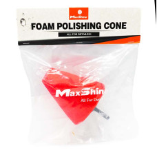Коло полірувальне для дриля MaxShine червоне м'яке - для дітейлінгу конусне.