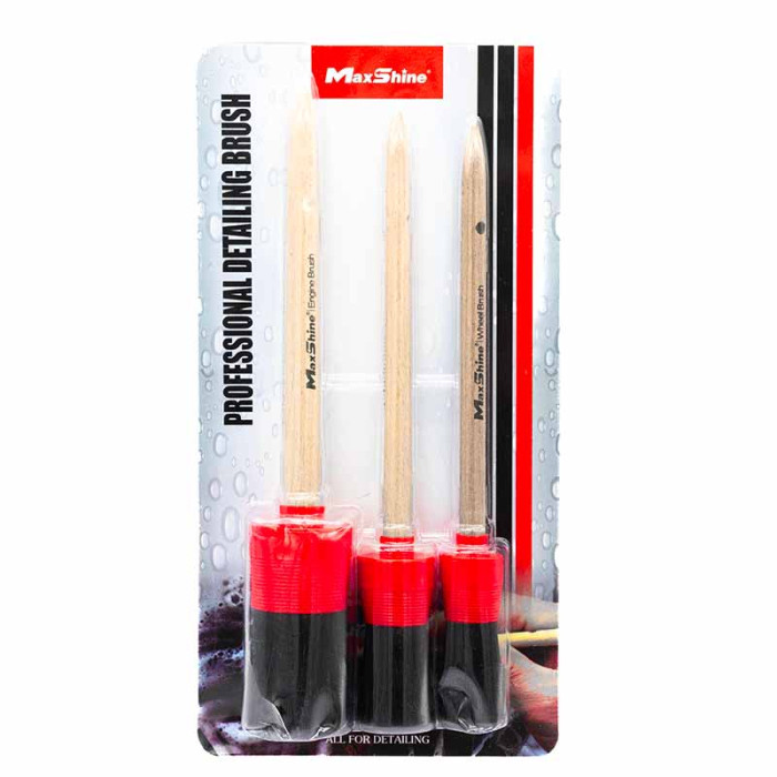 Набір м'яких круглих щіток для хімчистки салону MaxShine (3 шт. у наборі)