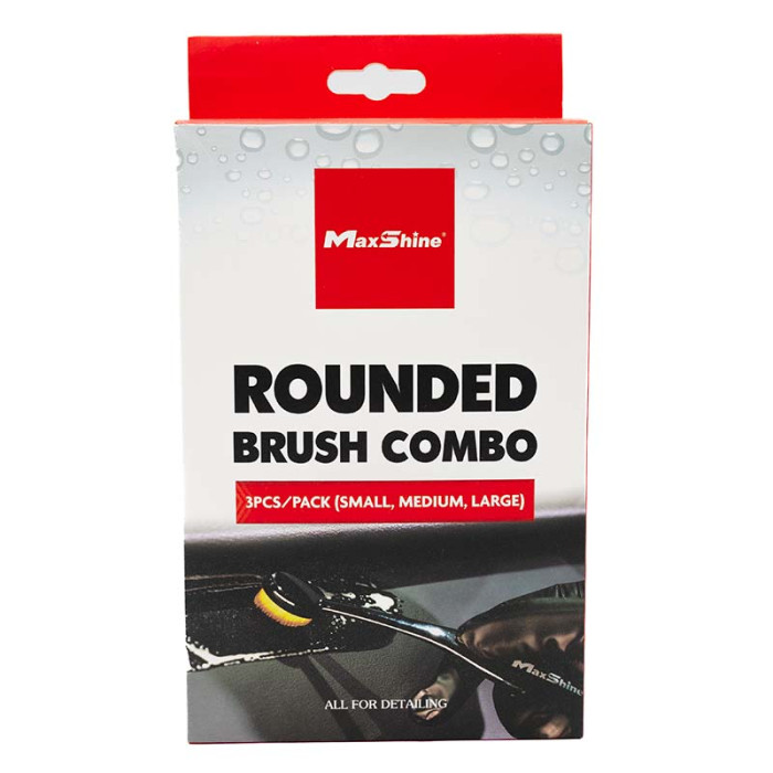 Набір м'яких круглих щіток для хімчистки салону MaxShine (3 шт. у наборі)