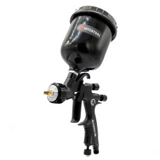 Пневматичний фарборозпилювач HVLP BLACK M-DIAMOND, форсунка 1.3 мм, INTERTOOL PT-0163