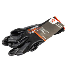 Рукавички трикотажні, синтетичні з гладким нітриловим покриттям 9' STORM INTERTOOL SP-0187