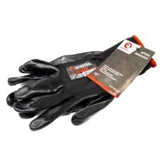 Рукавички трикотажні, синтетичні з гладким нітриловим покриттям 10' STORM INTERTOOL SP-0188