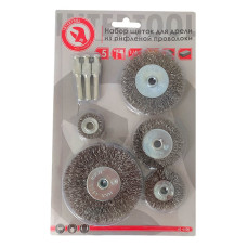 Набір щіток із рефленого дроту (6шт) YATO (нержавіюча сталь)