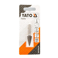 Фреза конусна по металу YATO d-13*25/55мм, хвостовик d-6 (загострена) YT-61718