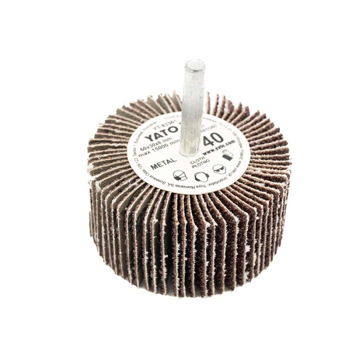 Коло пелюсткове в оправці YATO P40 (D-60мм, H-30мм, хвостовик D-6мм)