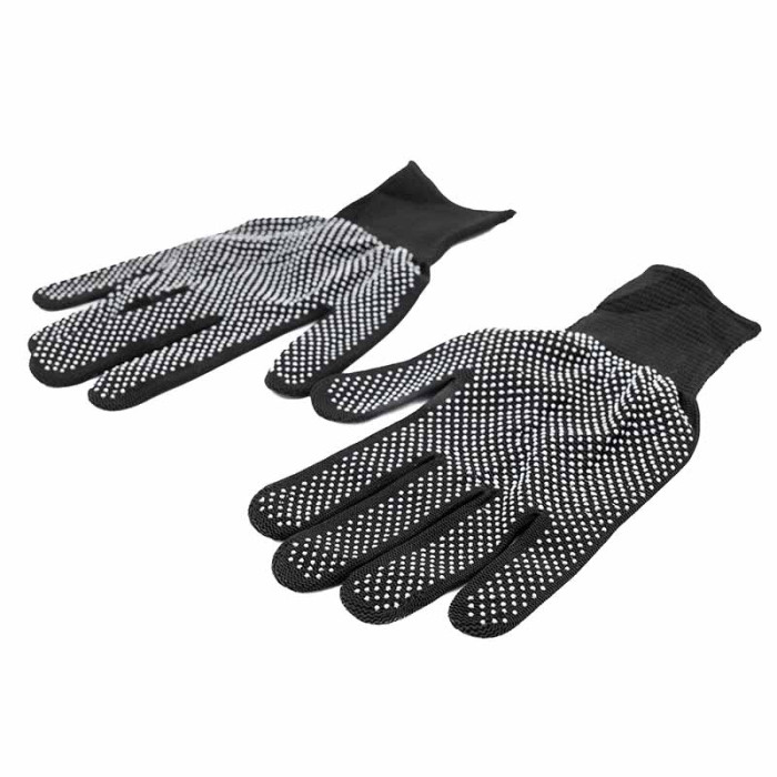 Рукавички синтетичні чорні з цятками (Ціна за пару)