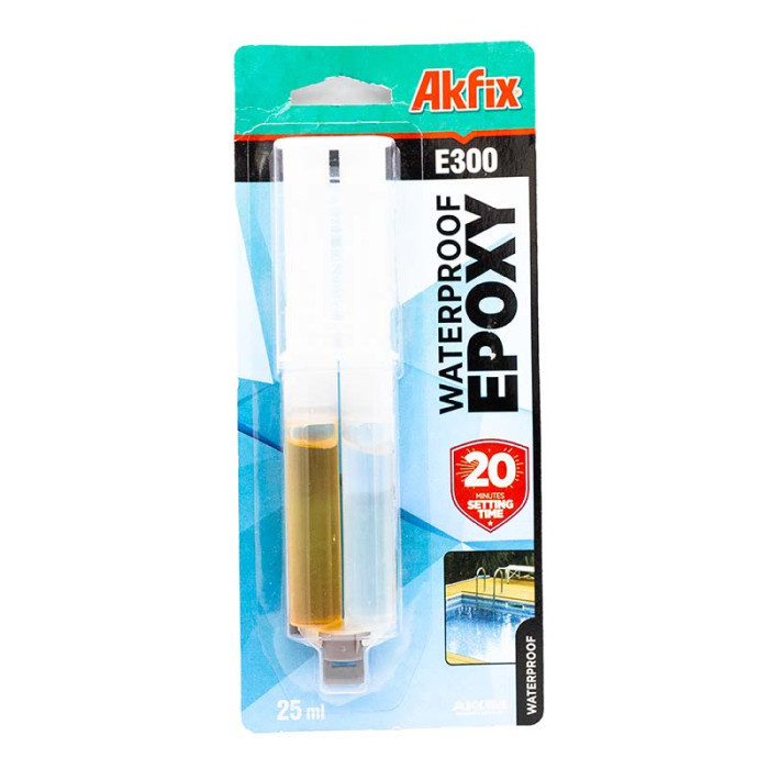 Клей епоксидний двокомпонентний Akfix 20 хв. 25гр(прозорий)