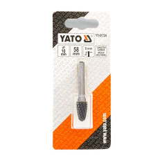Фреза конусна округла Yato YT-61724 карбід вольфрамова 10 мм, Діаметр хвостовика 6 мм
