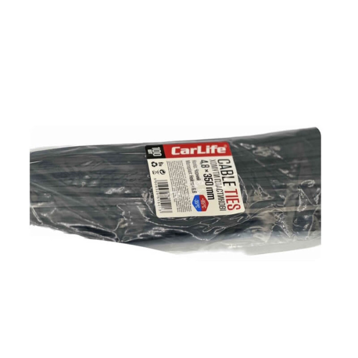 Хомути пластикові чорні 4,8*350(100шт) Carlife