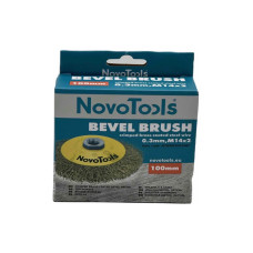 Щітка конусна із рифленого дроту NovoTools 100 мм М14 латунь (арт. NTBWB10014BC)