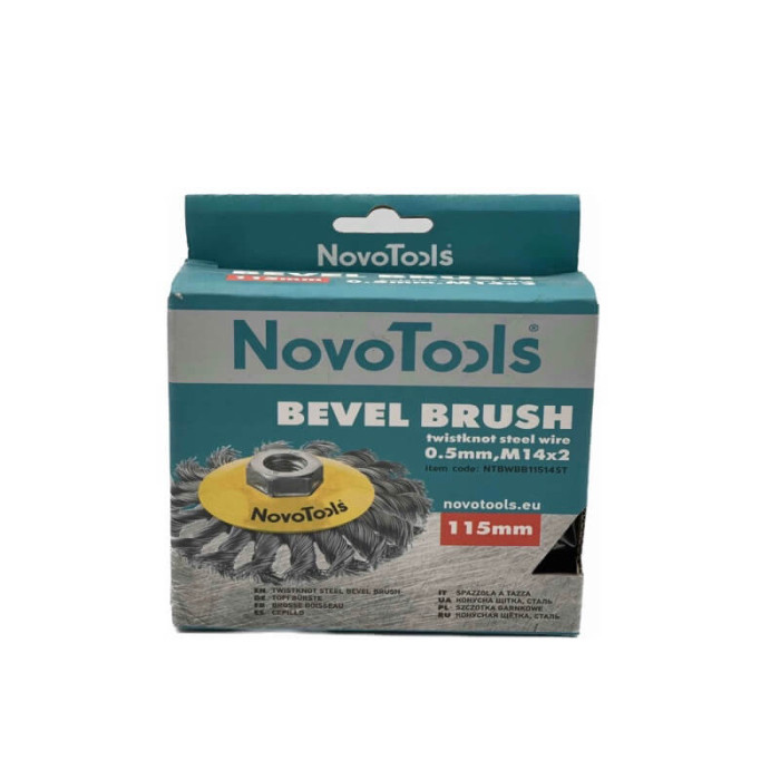 Щітка конусна з пучками витого дроту NovoTools 115 мм М14 (арт. NTBWBB11514ST)