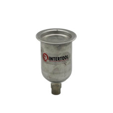 Бачок металевий міні для HVLP INTERTOOL 125 мл з внутрішньою різьбою М14х1