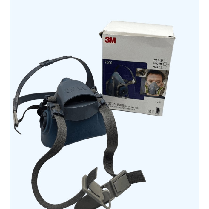 Напівмаска 3M 7502 силіконова, середня М оригінал