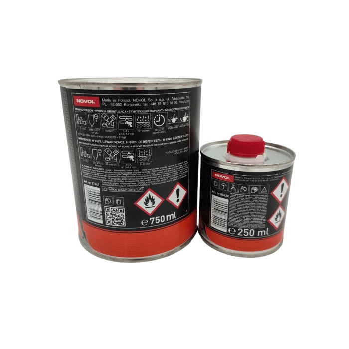 Грунт акриловий чорний 3+1 0,75л + затверджувач Novol SPECTRAL UNDER 325 P5