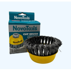 Щітка чашкова з пучками витого дроту NovoTools 100 мм М14 (арт. NTWB10014ST)