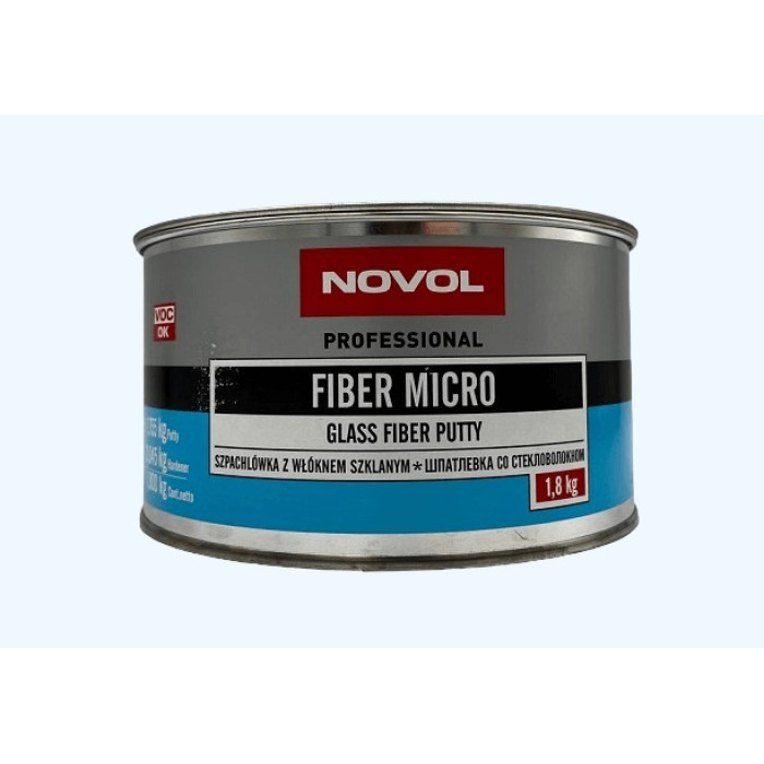 Шпаклівка зі скловолокном NOVOL FIBER MICRO 1,8 кг