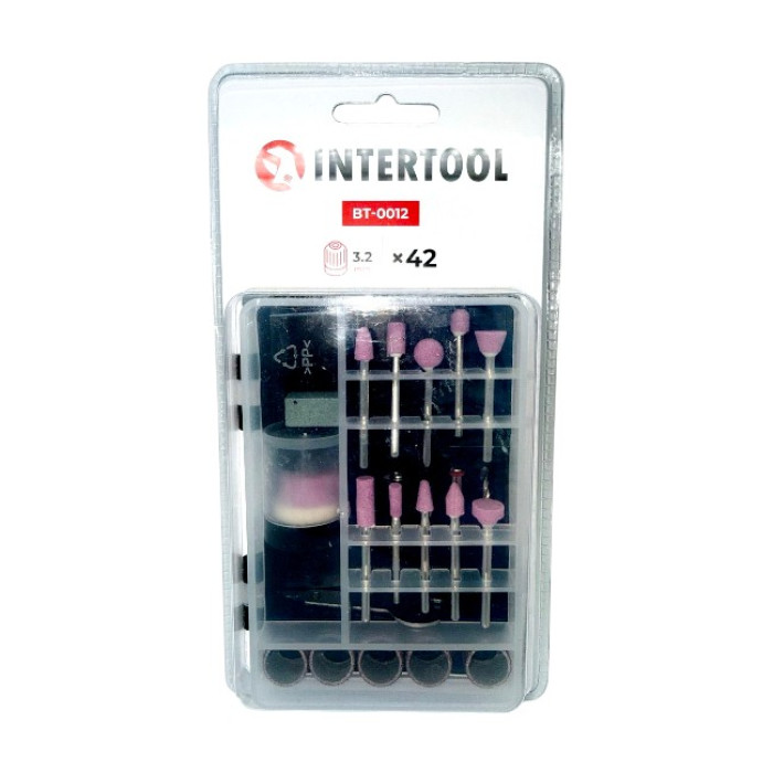 Комплект аксесуарів для гравера WT-0516 та DT-0517 42 шт. INTERTOOL BT-0012