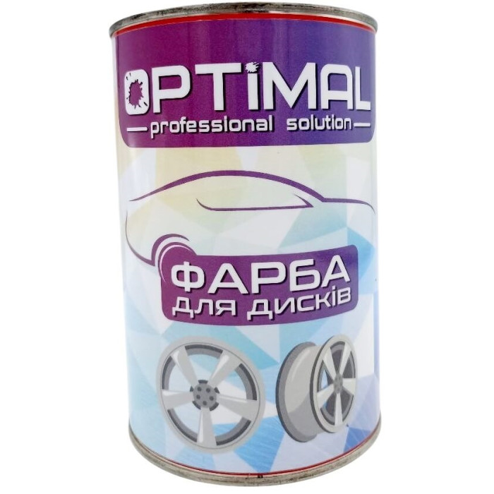 Фарба для дисків алкідна OPTIMAL RAL 9006 Срібна 1л