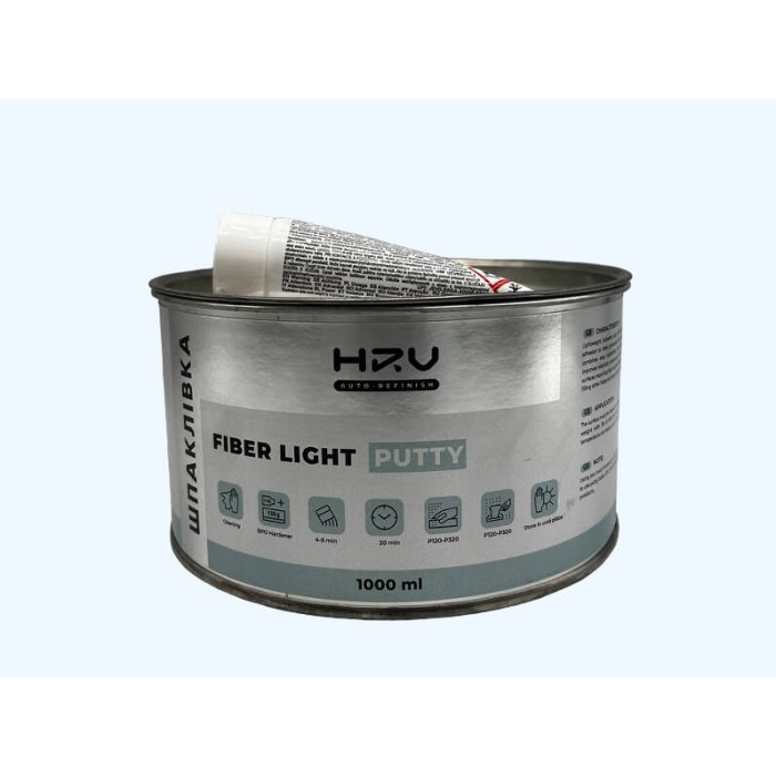 Шпаклівка легка зі скловолокном HRV Fiber Light Putty 1л