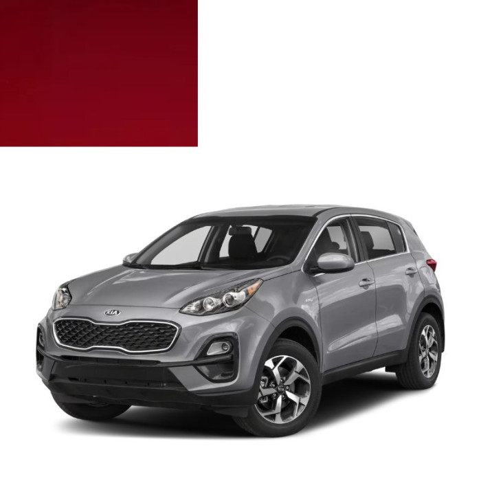 Фарба за кодом акрилова червона HR SO RED для автомобілів Kia