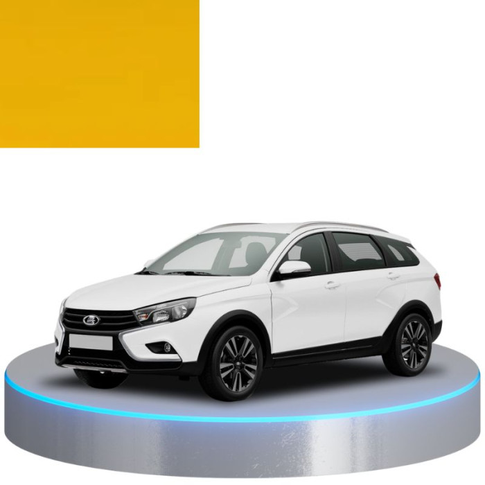 Фарба за кодом металік жовта 1035 YELLOW для автомобілів Lada