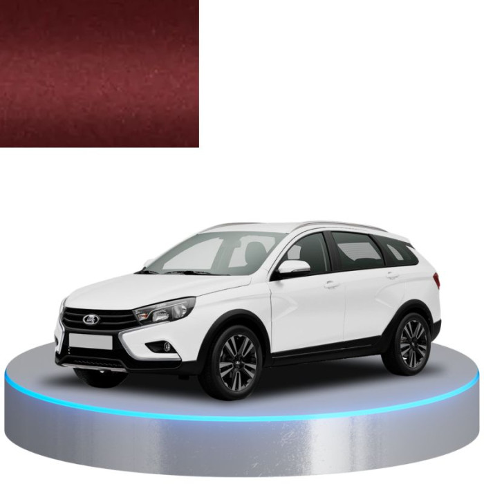 Фарба за кодом металік червона 128 ISKRA для автомобілів Lada