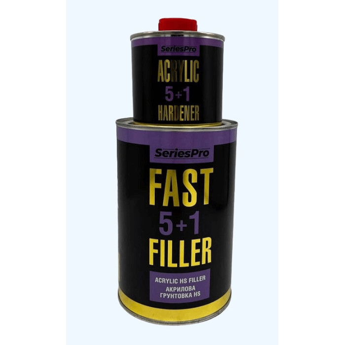 Грунт сірий акриловий 1л CS System SeriesPro FastFiller 5+1 з відп. CS System SeriesPro Hardener 0.2л