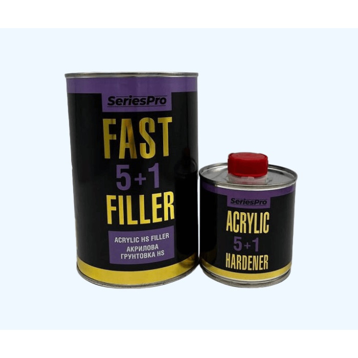Грунт сірий акриловий 1л CS System SeriesPro FastFiller 5+1 з відп. CS System SeriesPro Hardener 0.2л