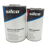 Прозорий лак 1л Silco 9040 X4 HS + 0,5л 9230 затверджувач швидкий HS