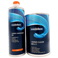 Лак акриловий безбарвний (1л + 0,5л) Westchem CLEARCOAT VERSO MS 2:1 в компл. з затверджувачем MEDIUM