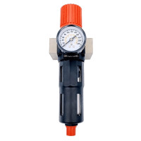 Фільтр для очищення повітря 1/2 5 мкм, 2500 л/хв., метал, професійний INTERTOOL з редуктором