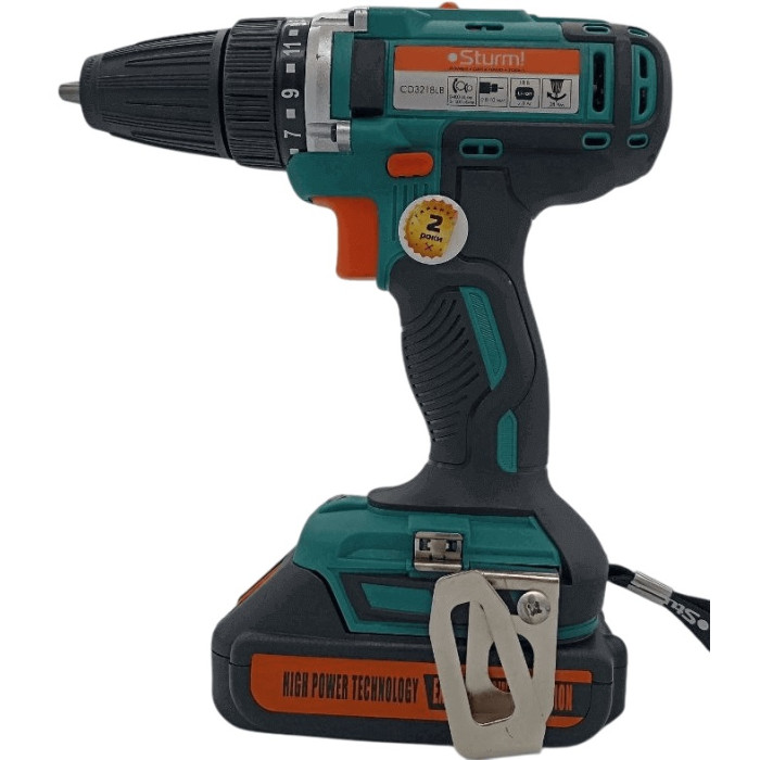 Дрель аккумуляторная STURM Li-Ion 18B, 2,0A, 2 аккум.