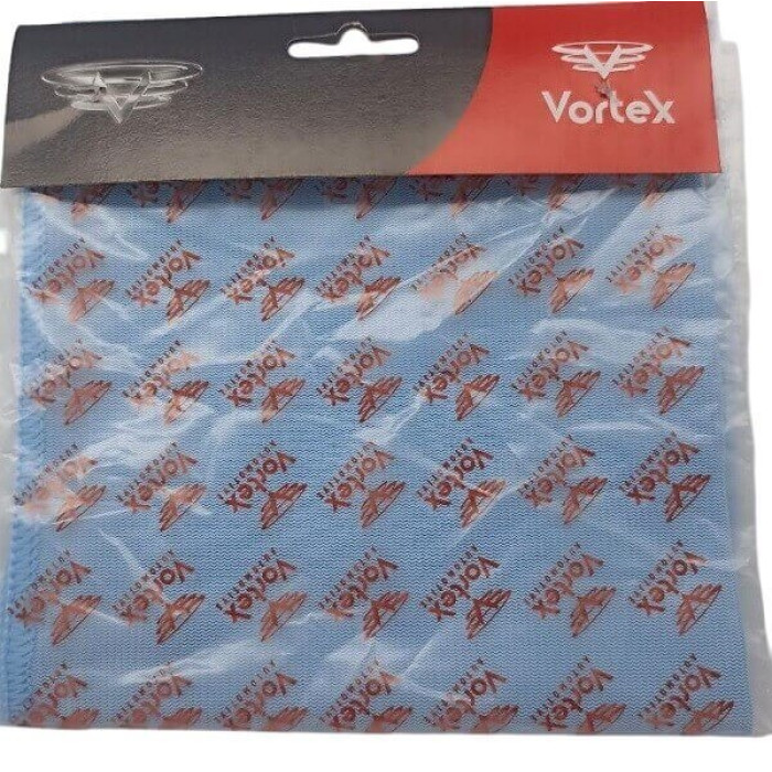 Салфетка микрофибра для стекла 35х35 см VORTEX голубая