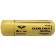 Салфетка искусственная замша 43 х 63 см VORTEX желтая (влажная в тубе)