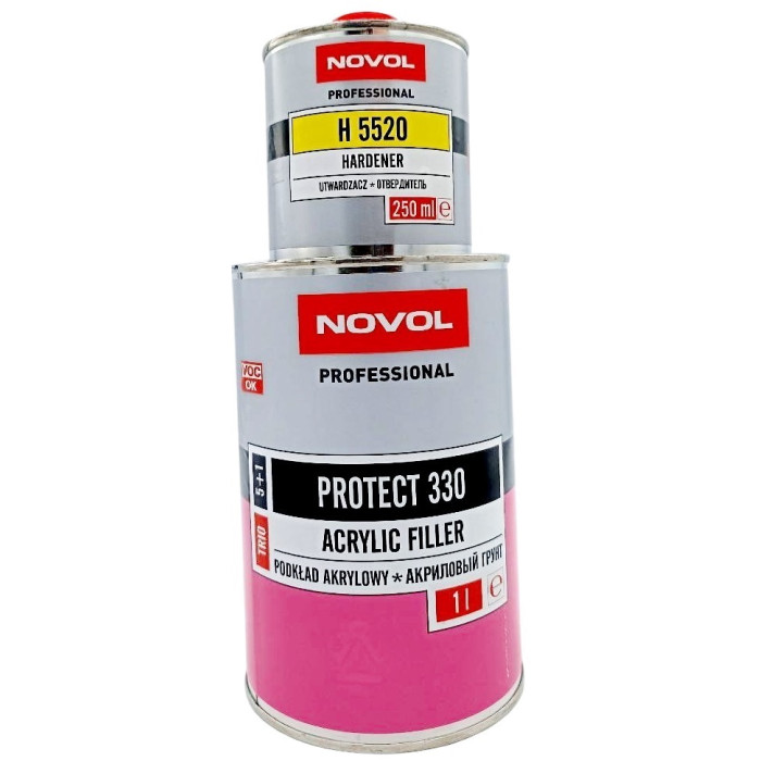 Грунт акриловий білий (1л.+відп.0,25л.) NOVOL PROTECT 330 5+1, арт. 37331
