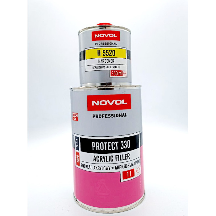 Грунт акриловий чорний (1л.+відп.0,25л.) NOVOL PROTECT 330 5+1 (арт. 37341)