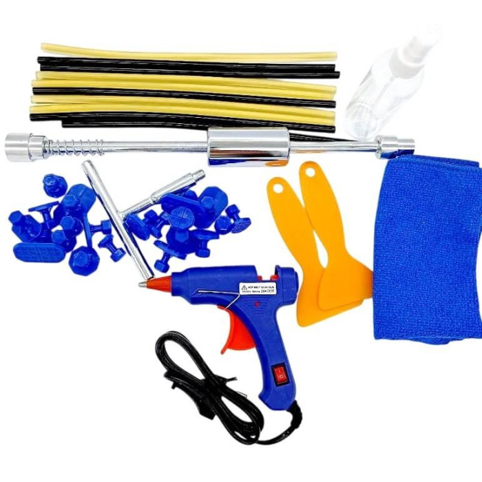 Набір для видалення вм'ятин із рихтувальним молотком, пістолетом, клейовими стрижнями