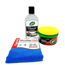 Набір захист кузова Turtle Wax: антидощ + твердий віск (аплікатор та мікрофібра в комплекті)