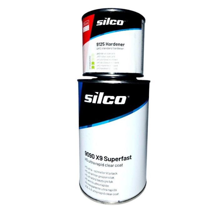 Лак акриловий ультрашвидкий Silco 9090 HS 3+1 1л+затверджувач UHS 9125 0,33 л