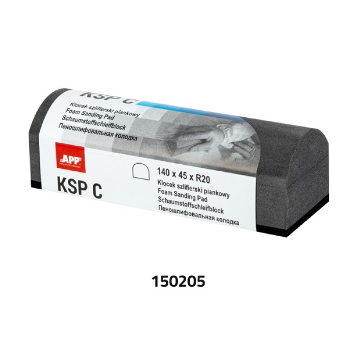 Брусок шліфувальний APP пінний С 140 x 45 x R20 мм (арт. 150205)