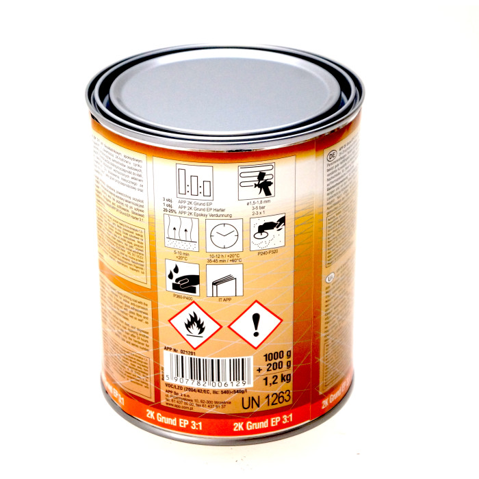 Грунт епоксидний наповнюючий APP 2К-Grund EP 1л + затверджувач 0,2л (арт.021201/021202)
