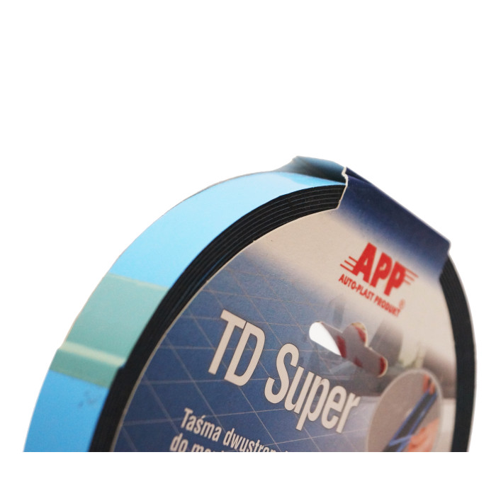 Двостороння клейка стрічка (скотч) APP синя TD Super
