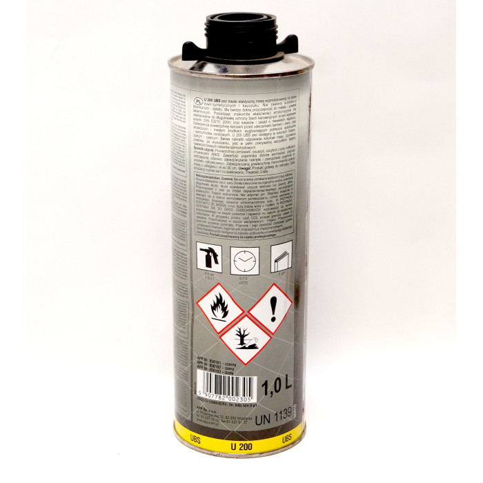 Засіб для захисту кузова APP U200 Baranek, чорний, 1л (арт. 050101)