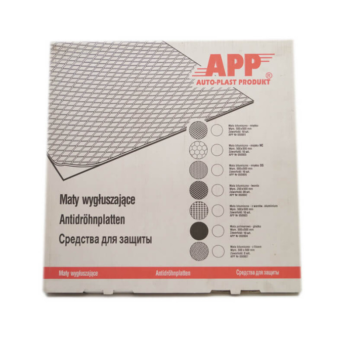 Аркуш бітумний звукоізолюючий APP 500*500 мм - з шаром алюмінію (арт. 050903)