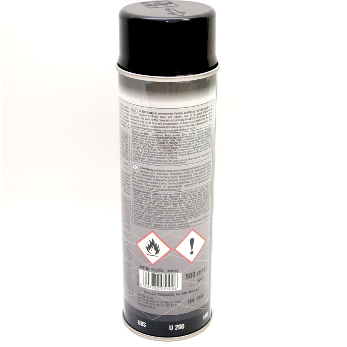Засіб для захисту кузова APP U200 Baranek чорний аерозоль 0.5л (арт. 050204)