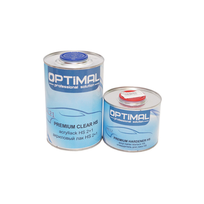 Лак акриловий автомобільний OPTIMAL HS PREMIUM 1л з затверджувачем 0,5л (OPS-AL21-1500)