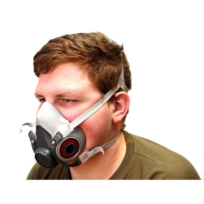 Напівмаска 3M 6200 гумова, середня М (з фільтрами)