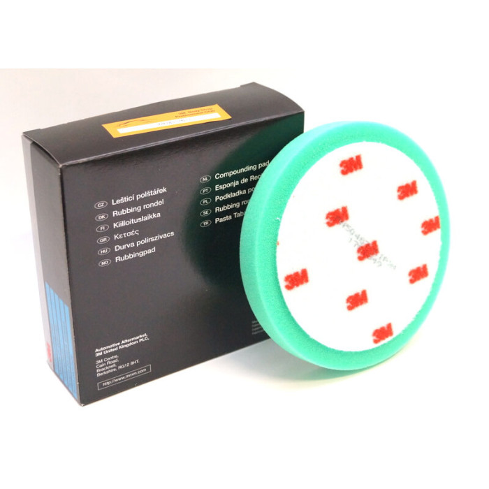 Полірувальне коло 3M. 50487, зелений на липучці D150 мм, універсальний