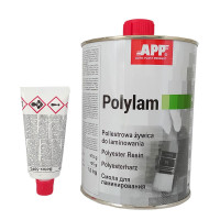 Смола для ламінування APP поліестерова з затверджувачем, 1л (арт. 010801)