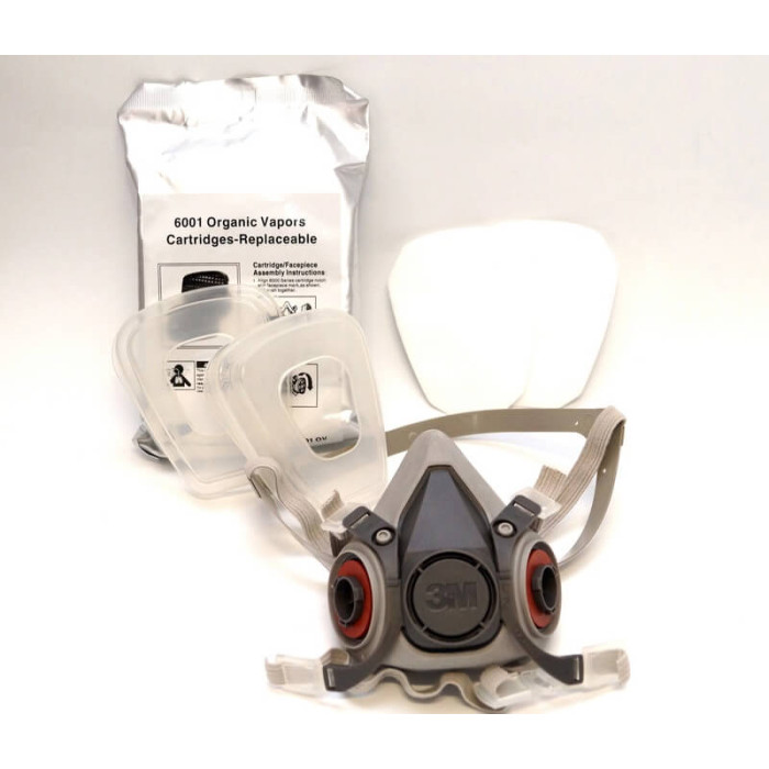 Напівмаска 3M 6200 гумова, середня М (з фільтрами)